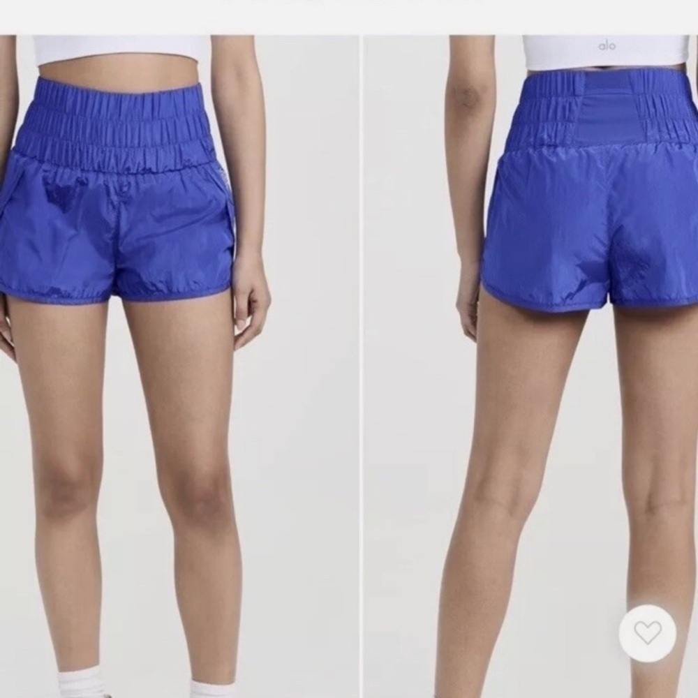 FREE PEOPLE Movement The Way Home Shorts Electric Cobalt Blue Purple Run Sz S